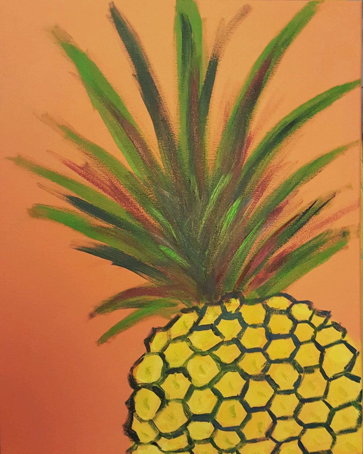Paint this yummy pineapple at the pot luck painting class!