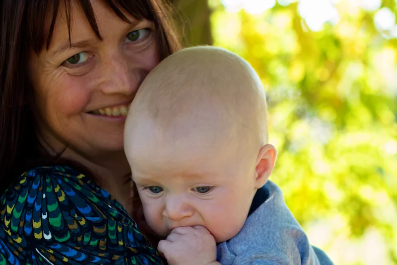 mother and baby portrait 