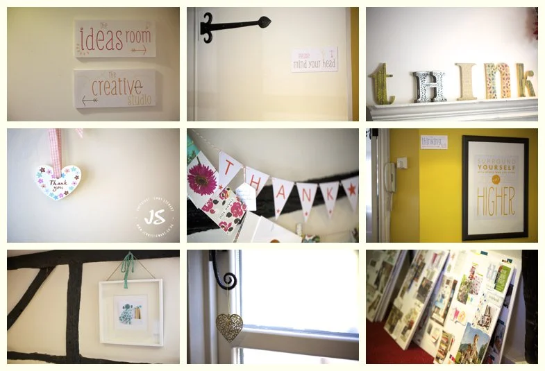 collage of images from inside Flourish Design Studios