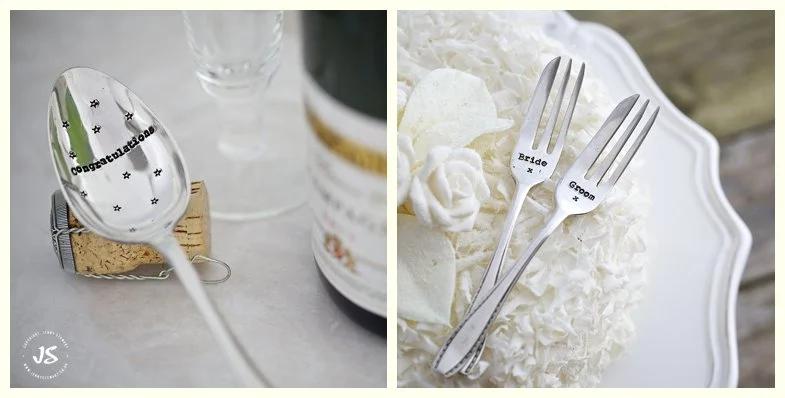 La de da hand-stamped vintage cutlery