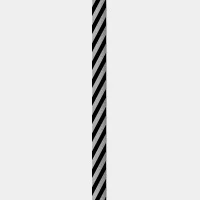 Black and White Striped Round Braided