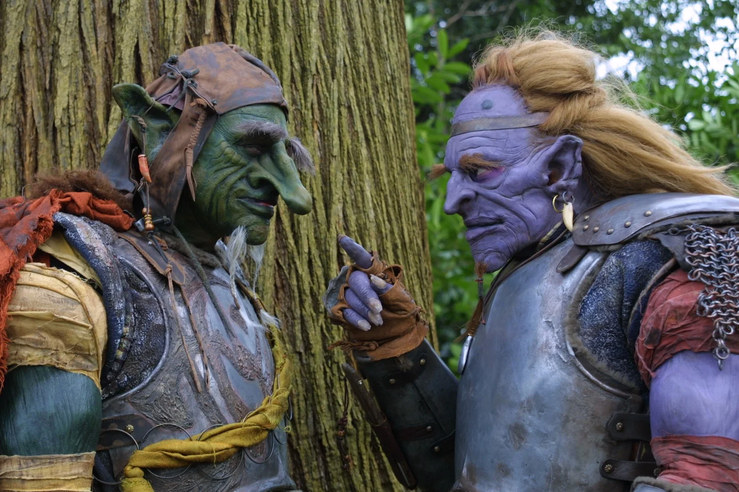 goblin orc mask street theatre performance