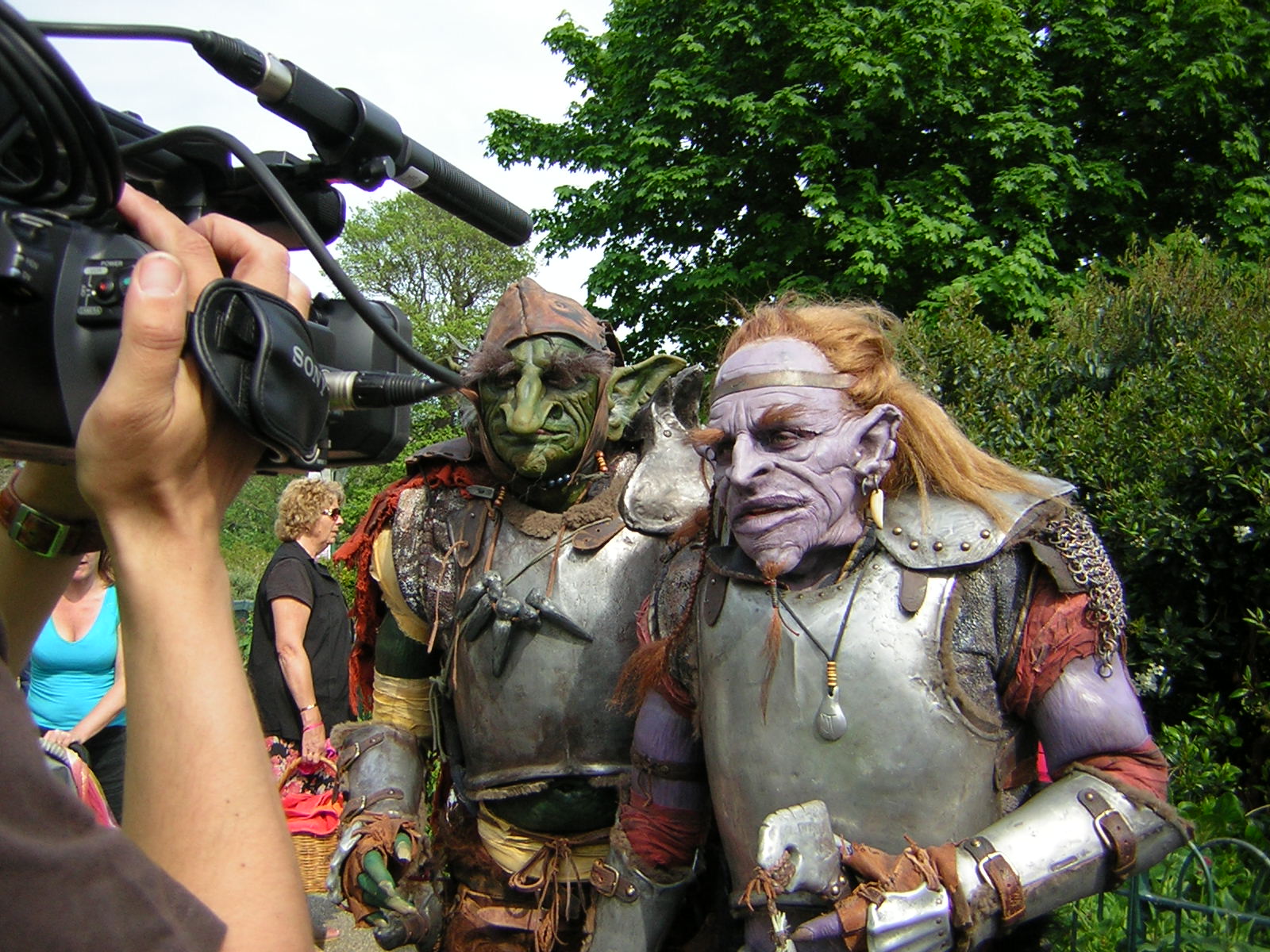 goblin orc mask street theatre performance