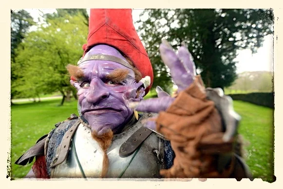 goblin orc mask street theatre performance