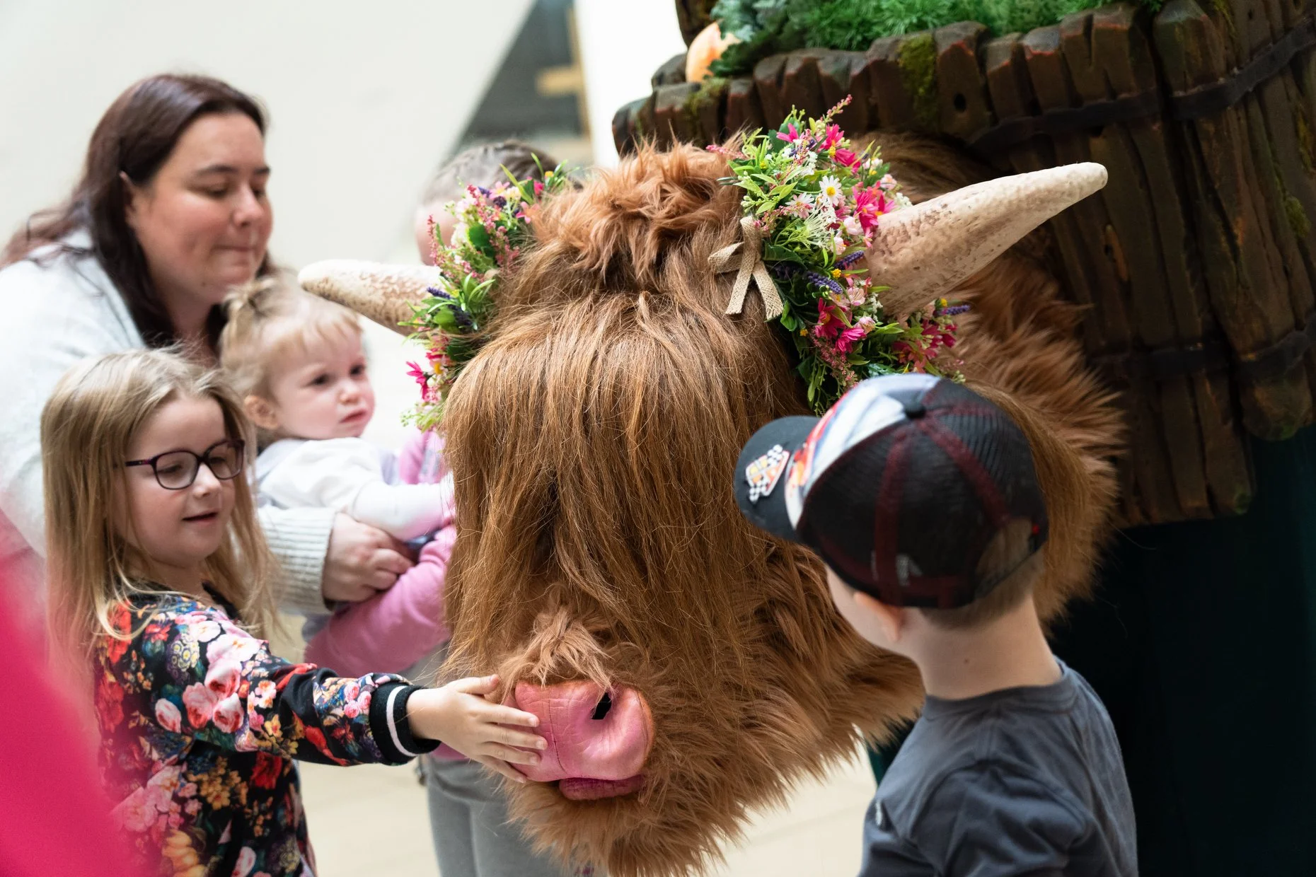 Animatronic Highland Cow Costume Character