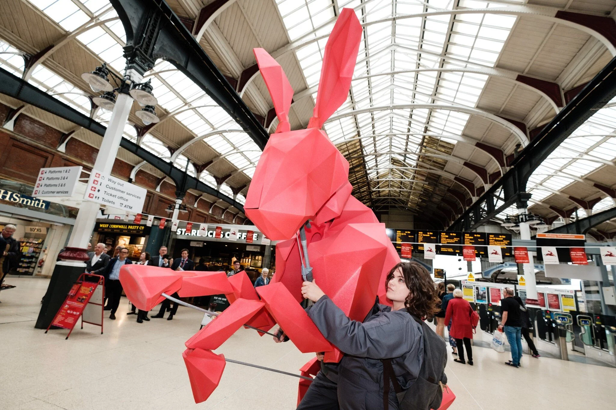 Greater Anglia Trains Red Polygon Hare Puppet