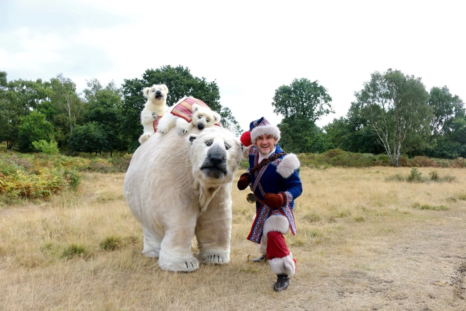 Polar Bear Family & Herder Christmas Event Entertainment
