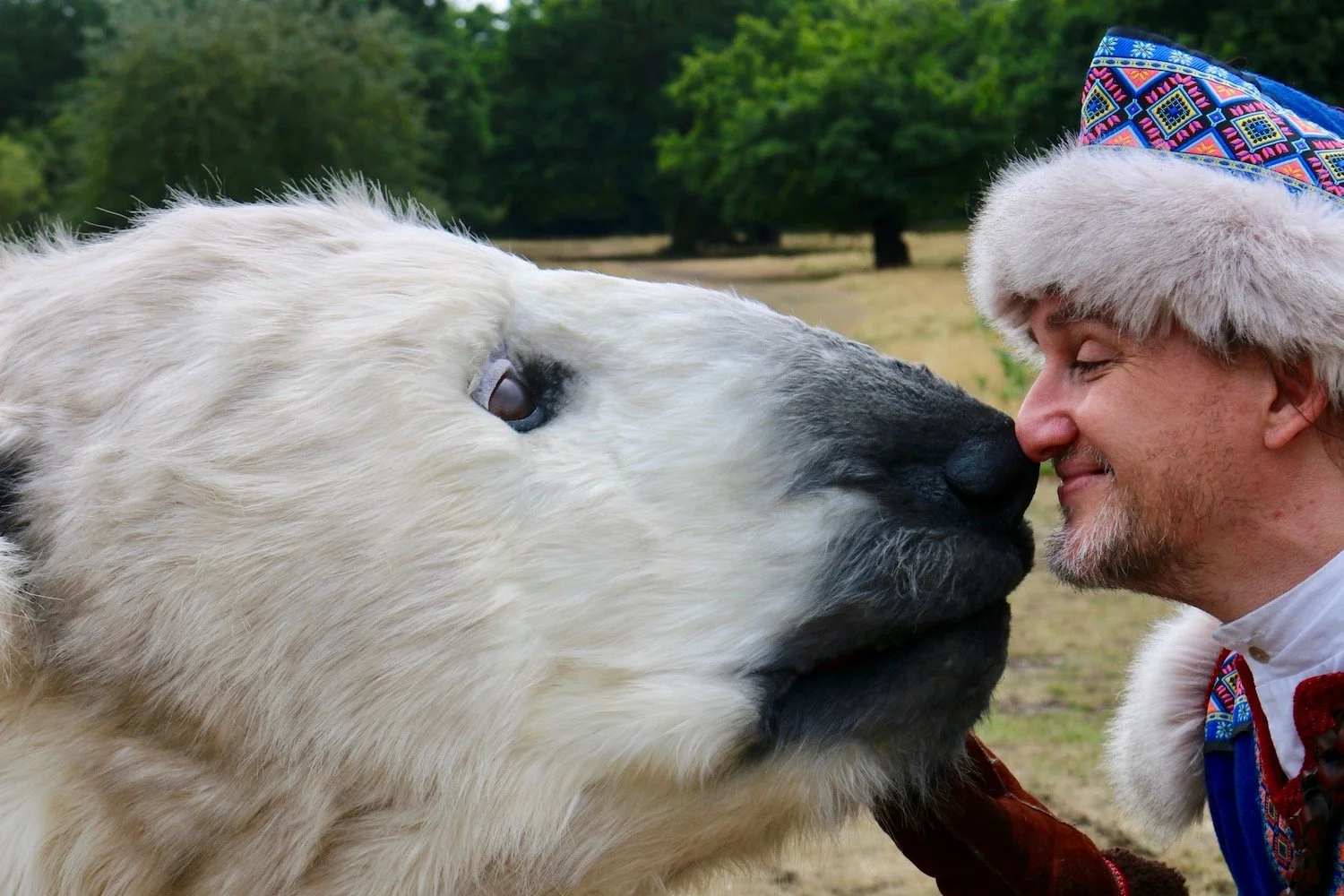 Christmas Polar Bear Xmas Street Theatre Entertainment
