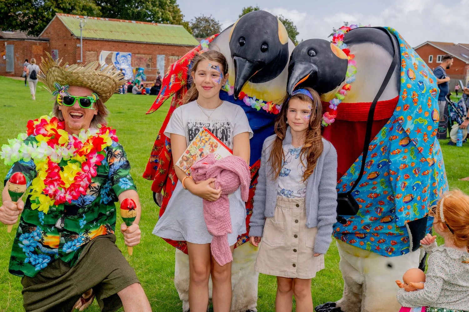 Penguins Abroad Holiday Hawaiian Party Entertainment