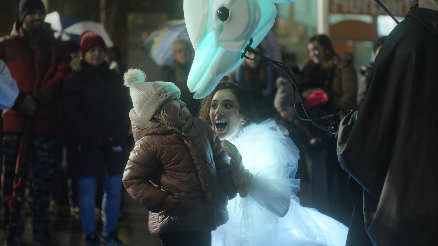 Dolphin Light Up Puppetry Dance Street Performance