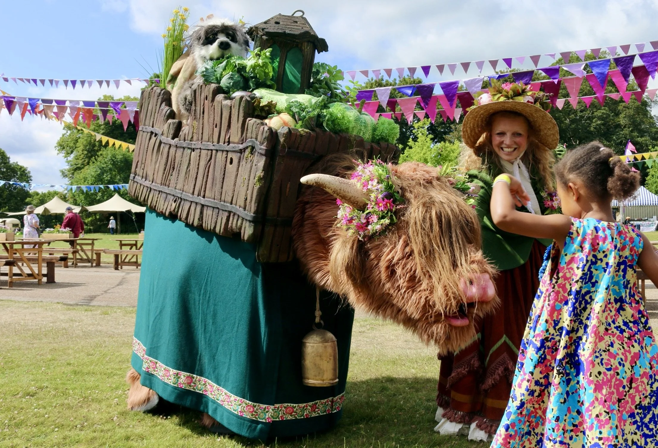 Milkmaid Highland Cow Puppetry Puppet Performance Street Theatre