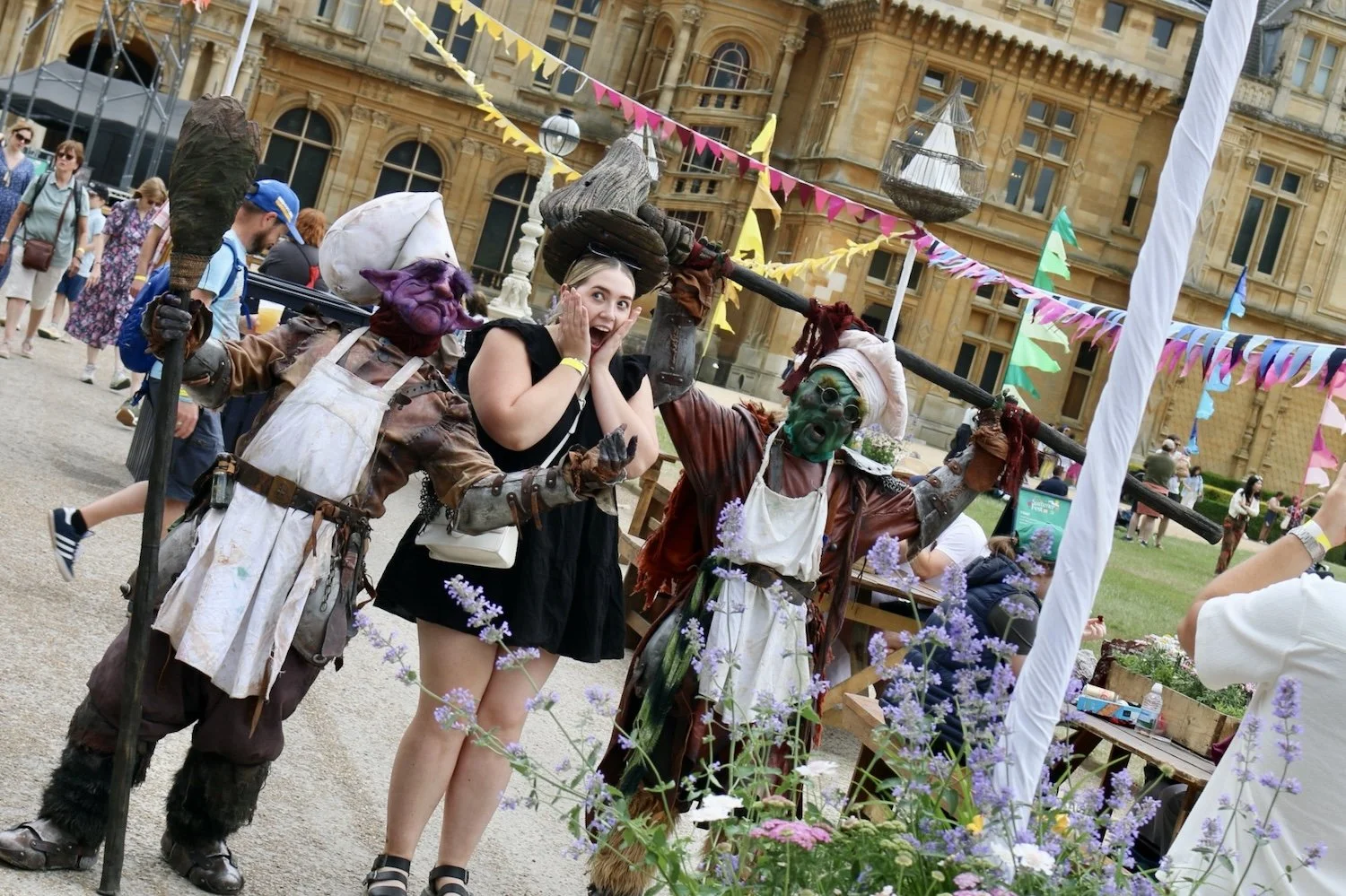   Goblin Ork Chefs Cook Cooking Market Food Fair Medieval Re-enactment Historical Halloween     MASK MAKERS UK   Animatronic Puppeteers Street Theatre Animatronic Puppetry UK Animatronic Puppet Outdoor Arts Animatronic Puppet Theatre Animatronic Pupp