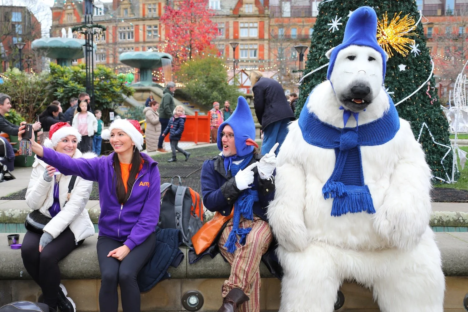 Animatronic Polar Bear Walk Around Costume Christmas Entertainment