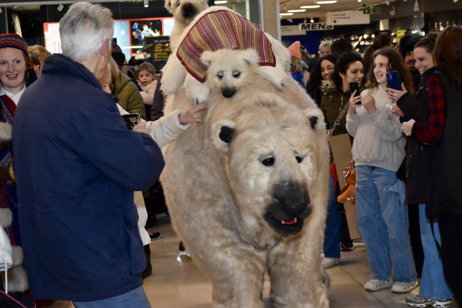 Realistic Polar Bear Mother & Cubs Animatronic Creature Costume