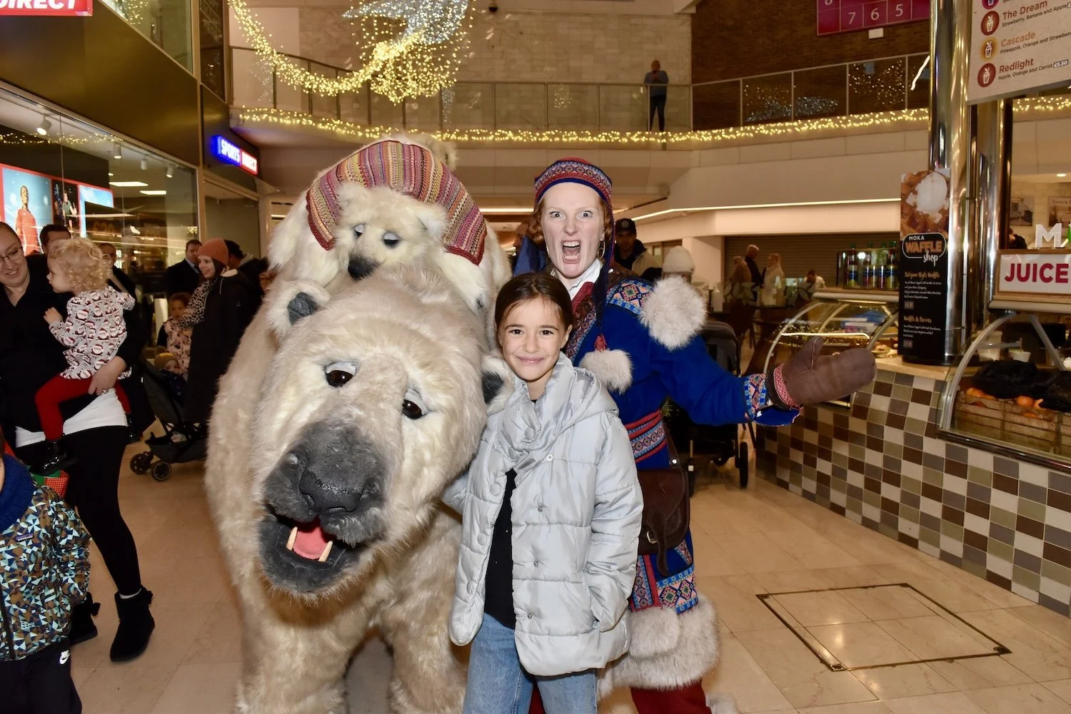 Polar Bear Puppet Creature Costume Mix & Mingle Event Performance