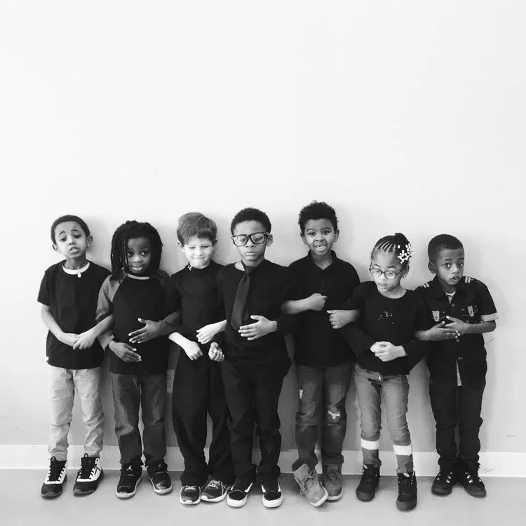 Black History Month 2018. Group picture of Bridges’ student who were part of a photo project depicting famous Black individuals and images from the civil rights era.