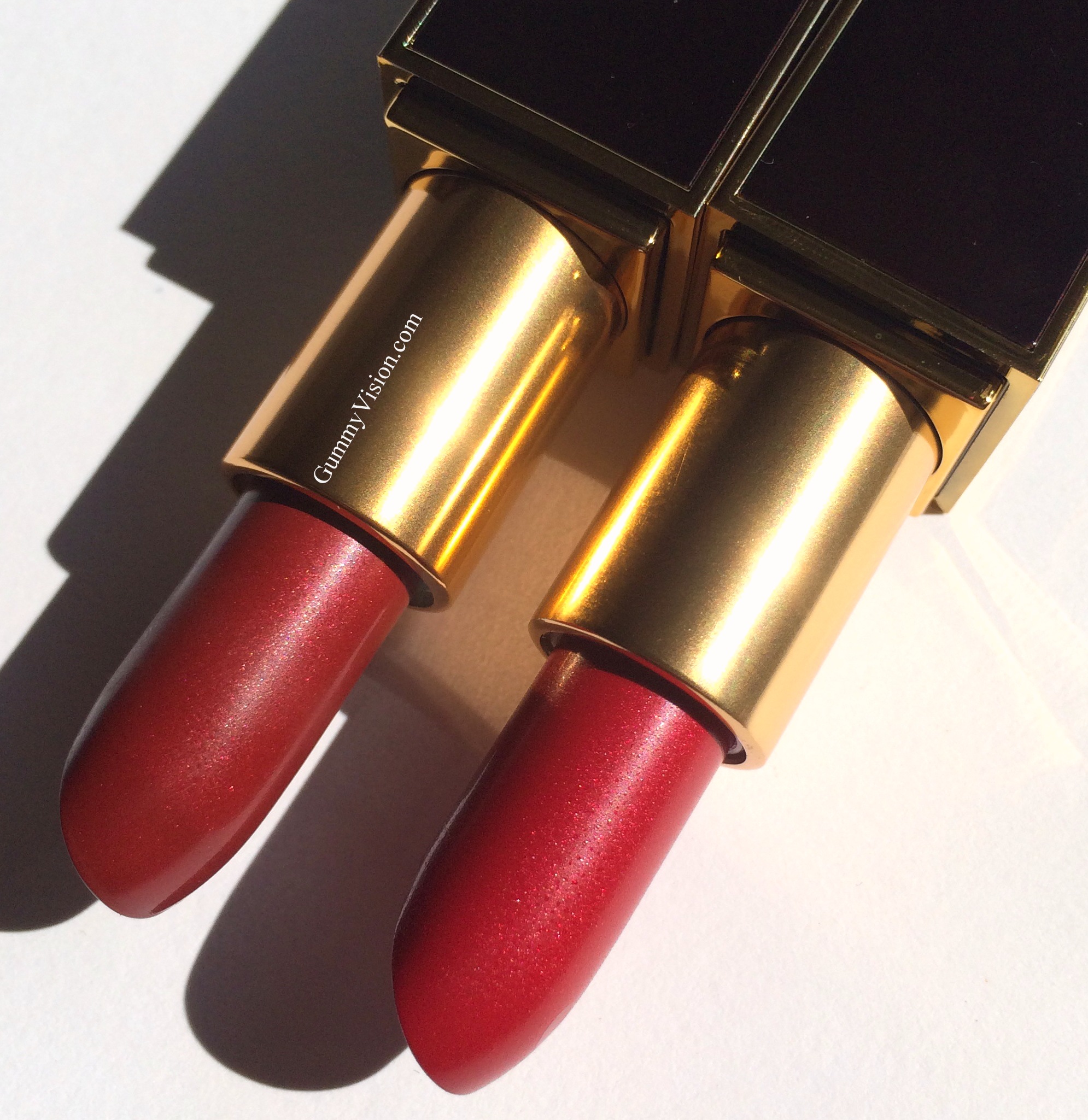 Tom Ford Lip Color in Reckless (L) & Slander (R)