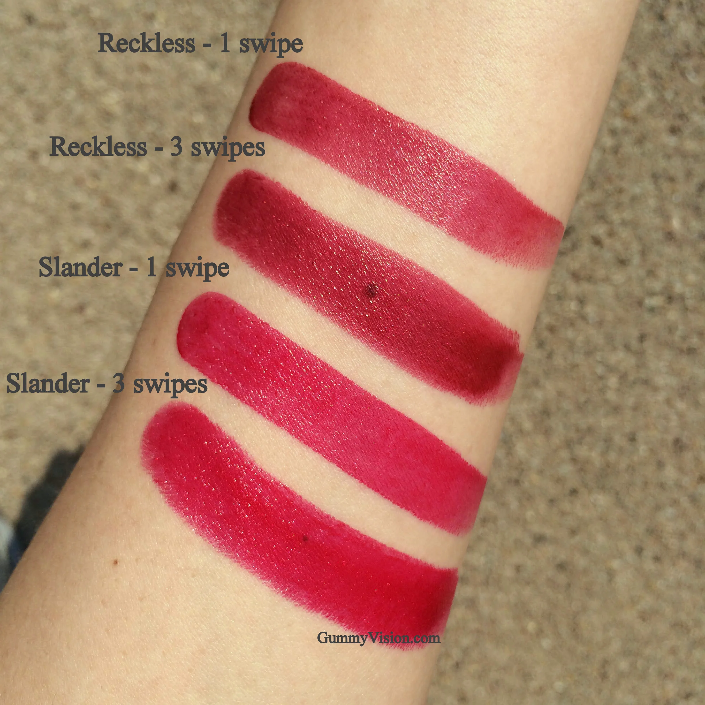 Tom Ford Lip Color in Reckless & Slander - daylight