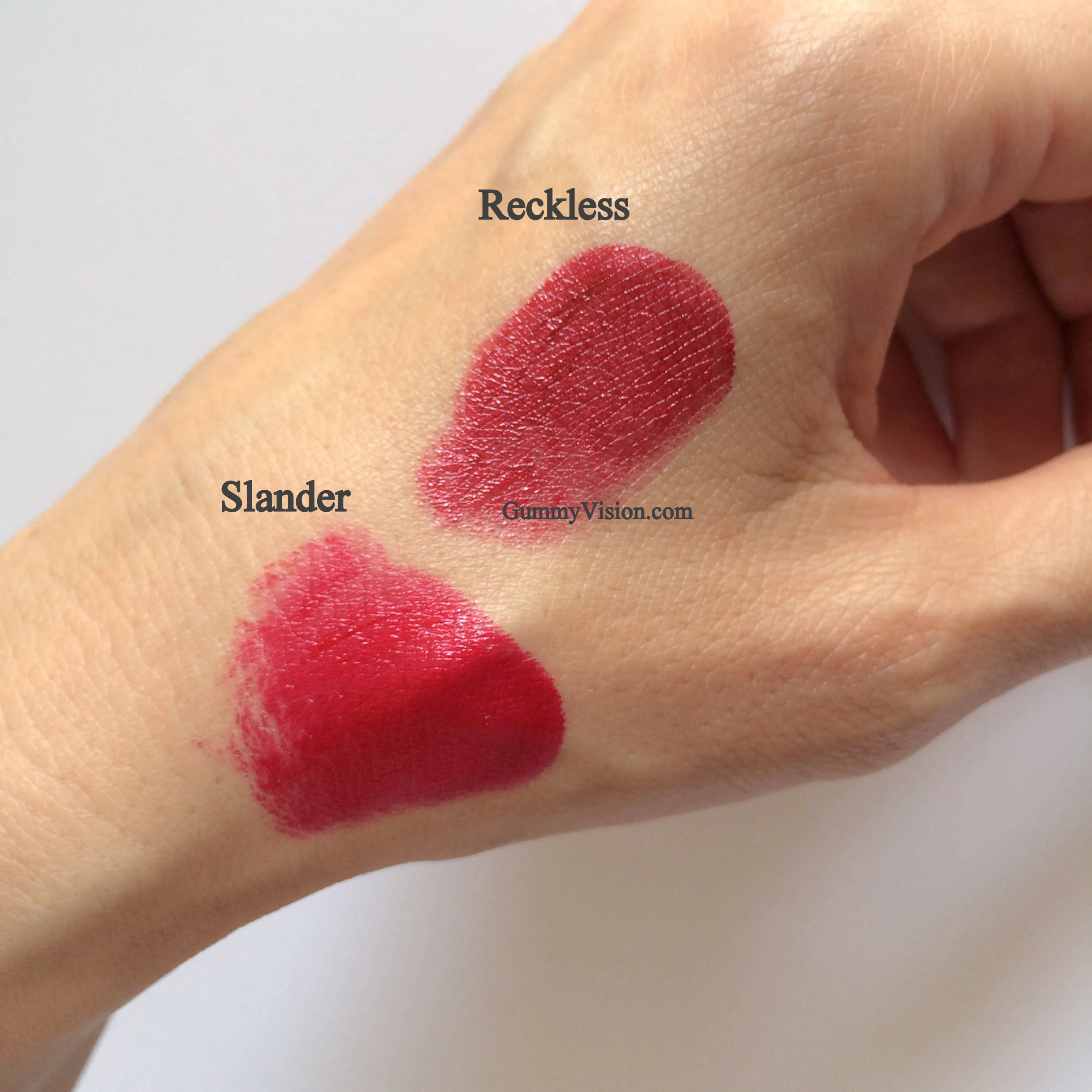 Tom Ford Lip Color in Reckless & Slander - indoor light
