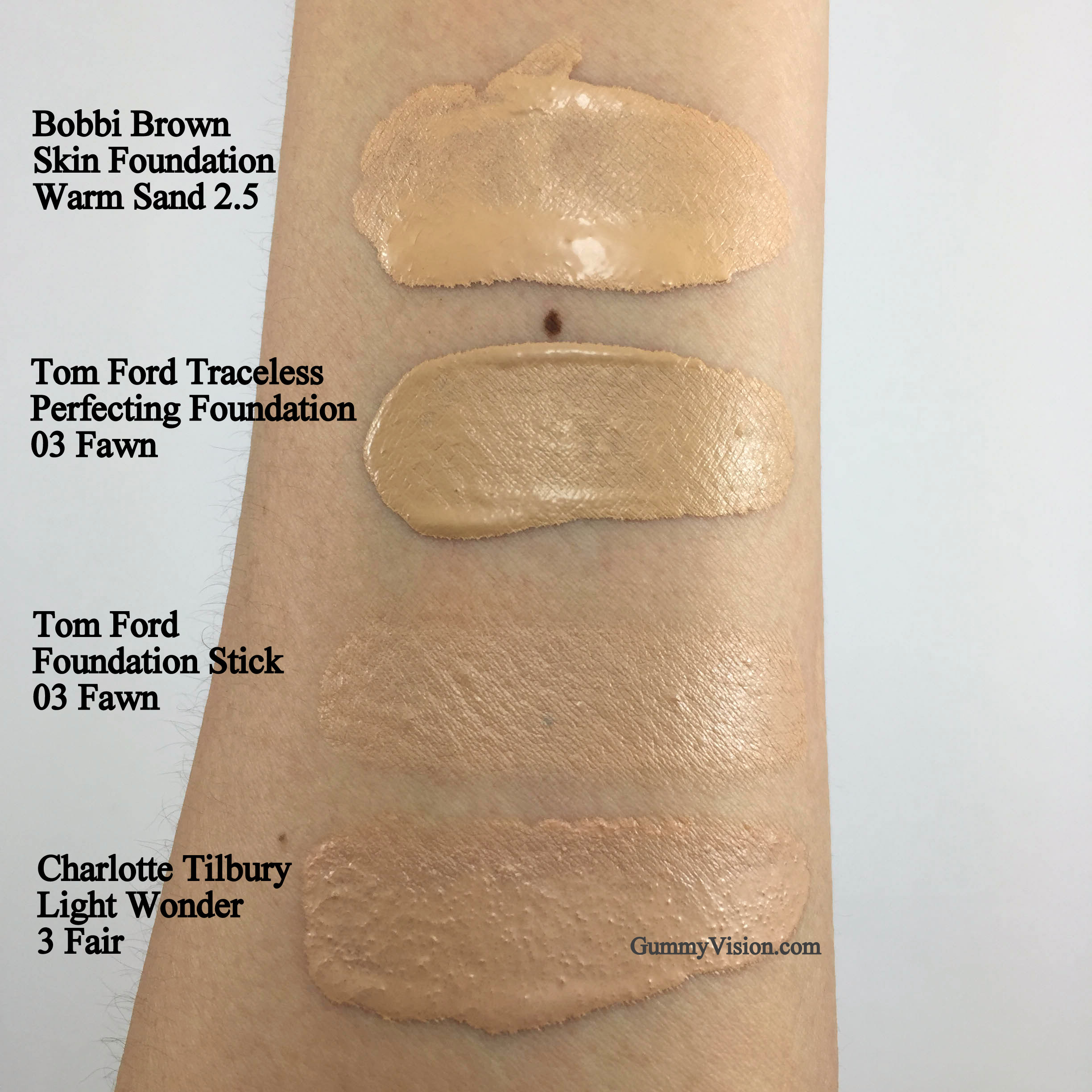 Foundation Reviews: Tom Ford Traceless Perfecting Foundation SPF15, Tom Ford  Traceless Foundation Stick, Charlotte Tilbury Light Wonder — Grey to Z