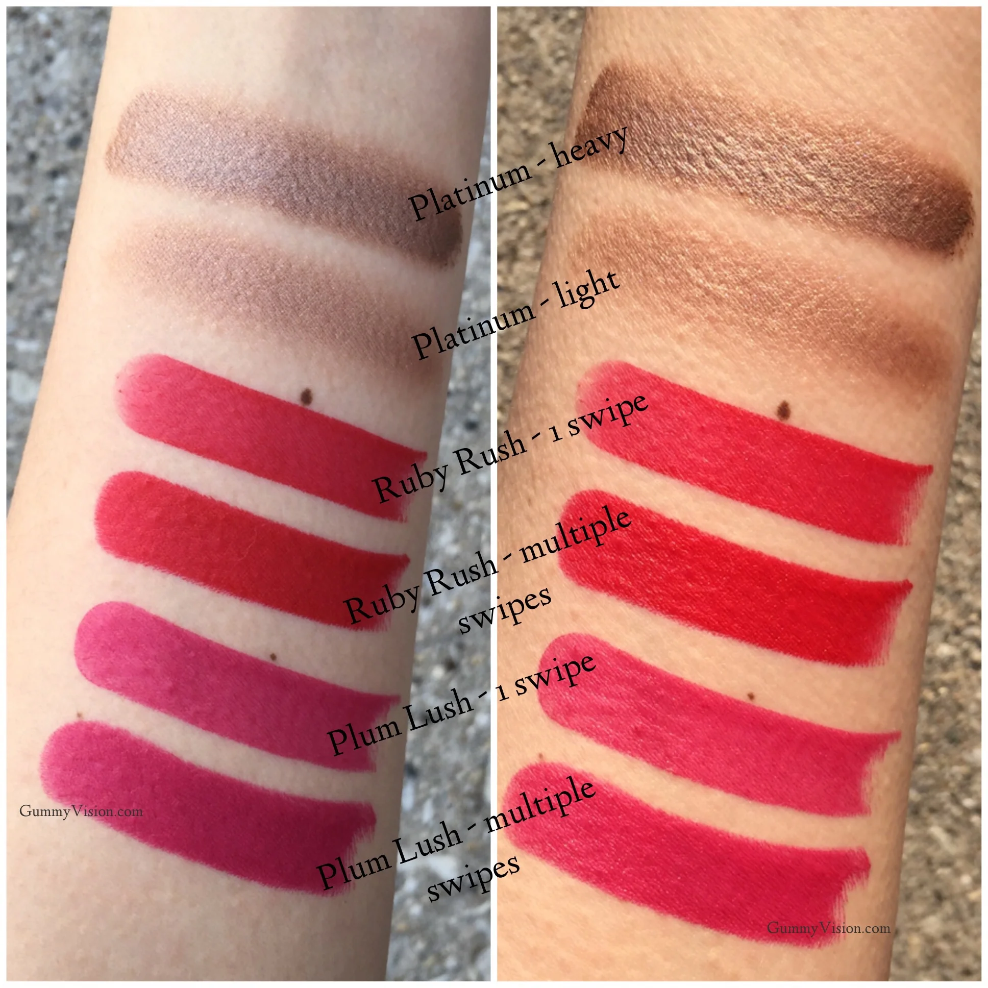 Tom Ford LE Platinum Cream Color for Eyes, Lip Color Matte in Ruby Rush & Plum Lush - www.gummyvision.com