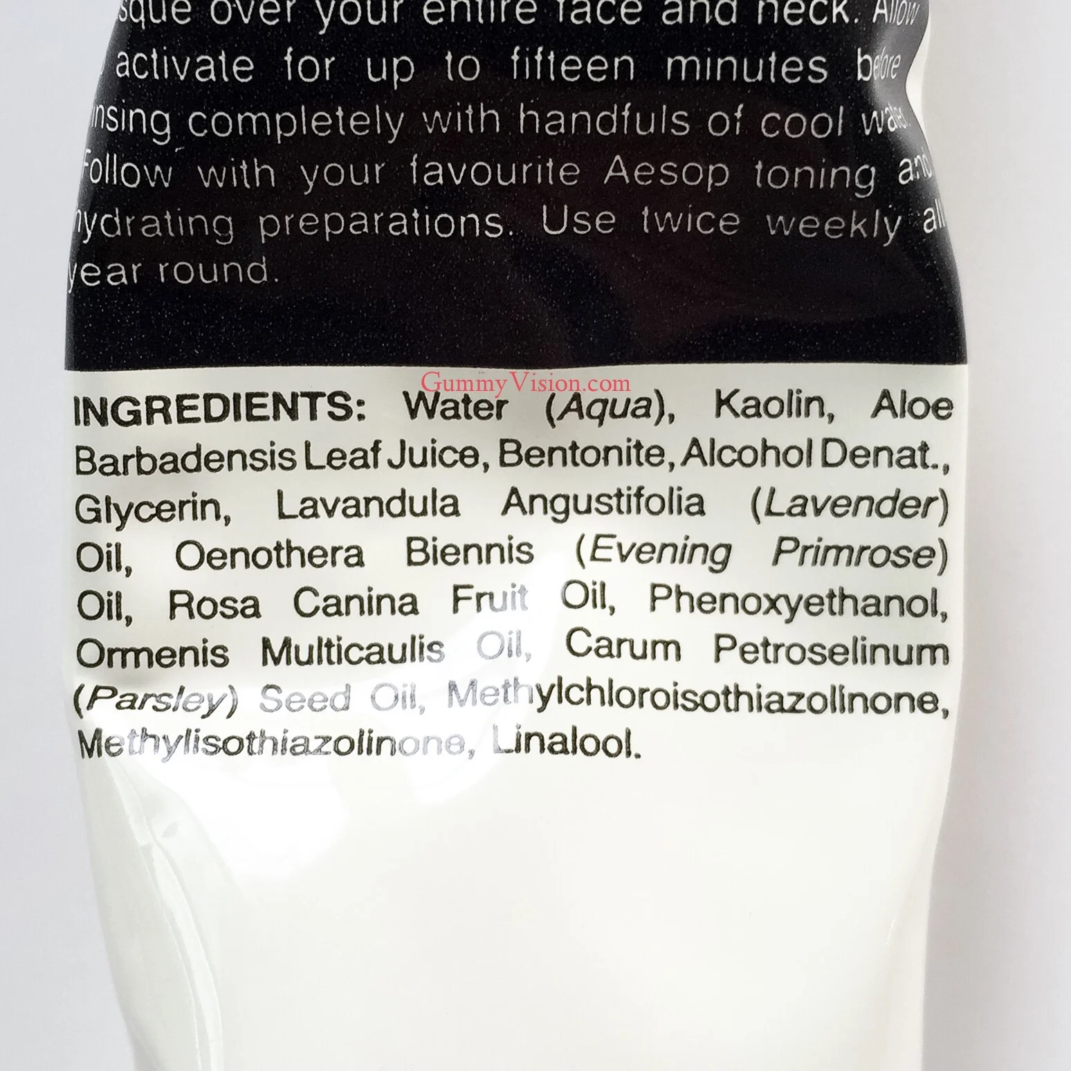 Aesop Parsley Seed Cleansing Masque ingredients - gummyvision.com