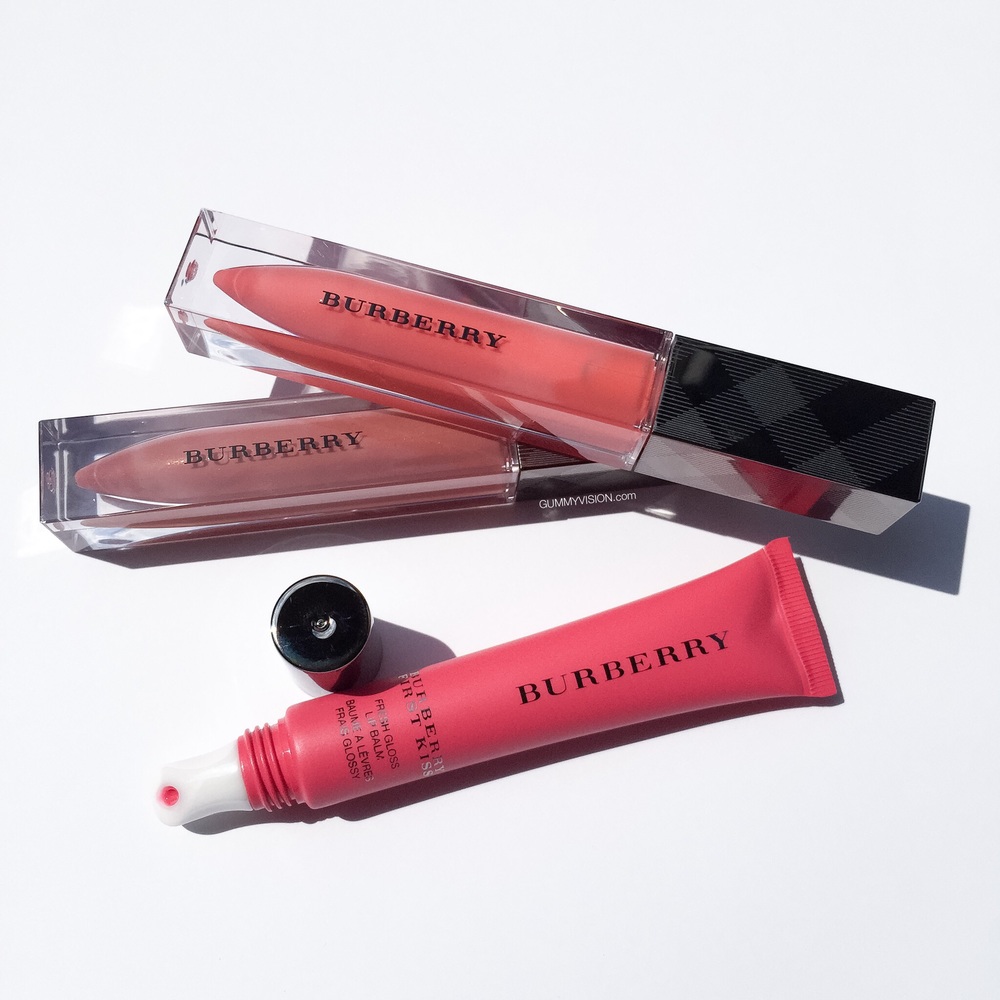 knus Hr arkitekt Burberry Kisses Lip Gloss in Cameo Nude & Melon, Burberry First Kiss Glossy  Lip Balm in Rose Blush — Grey to Z