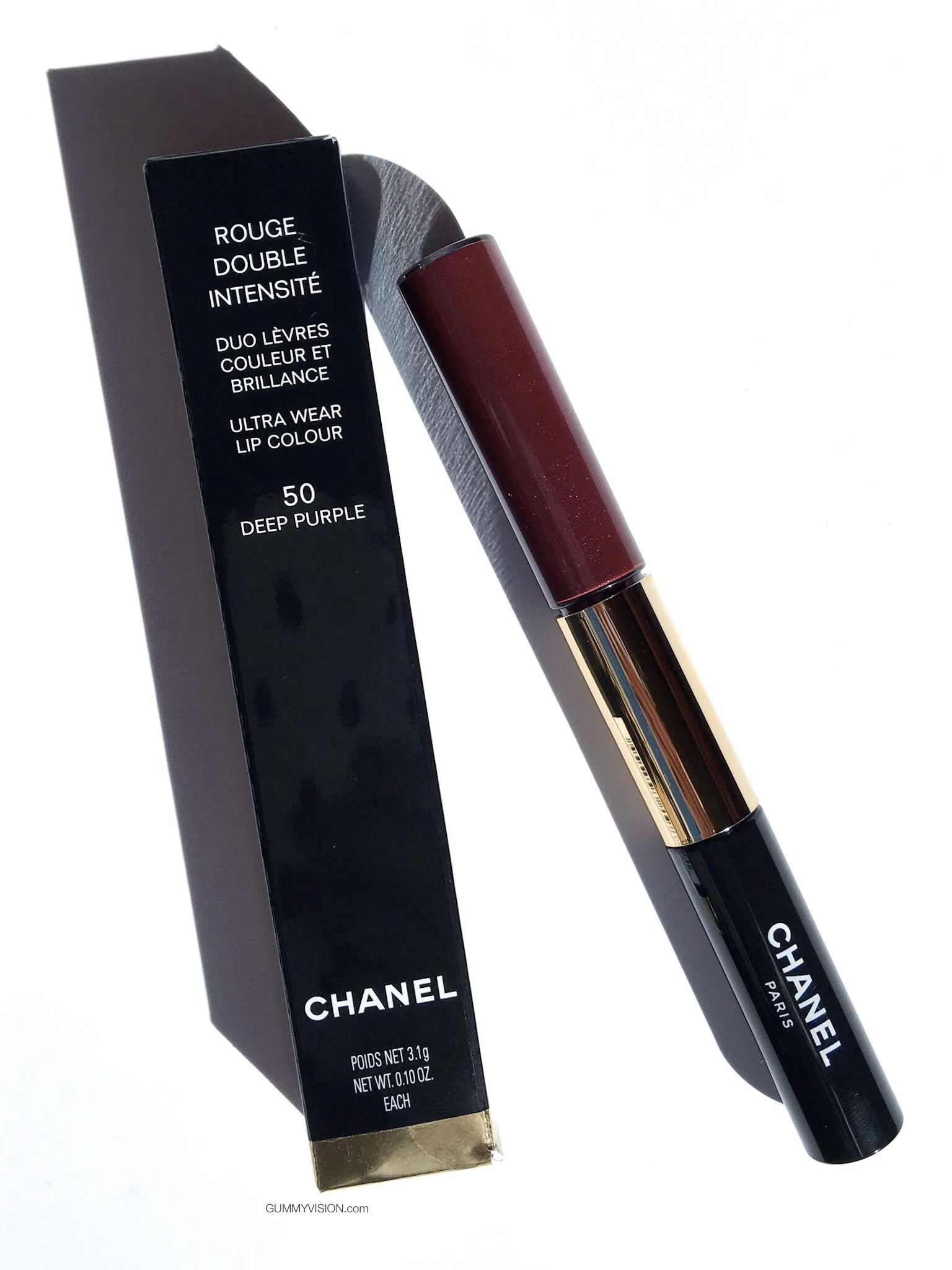 Chanel Rouge Double Intensite Ultra Wear Lip Colour in 50 Deep Purple