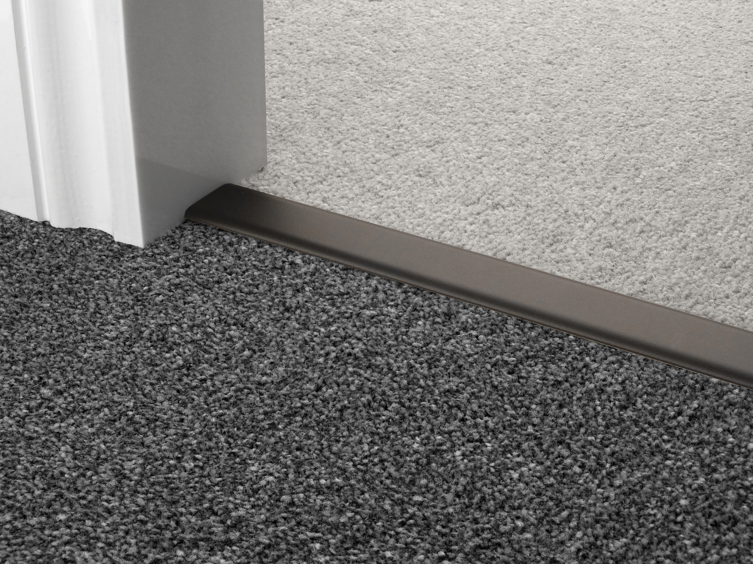 Royale Z Edge Strip Carpet To Laminate Black Metal Door Threshold