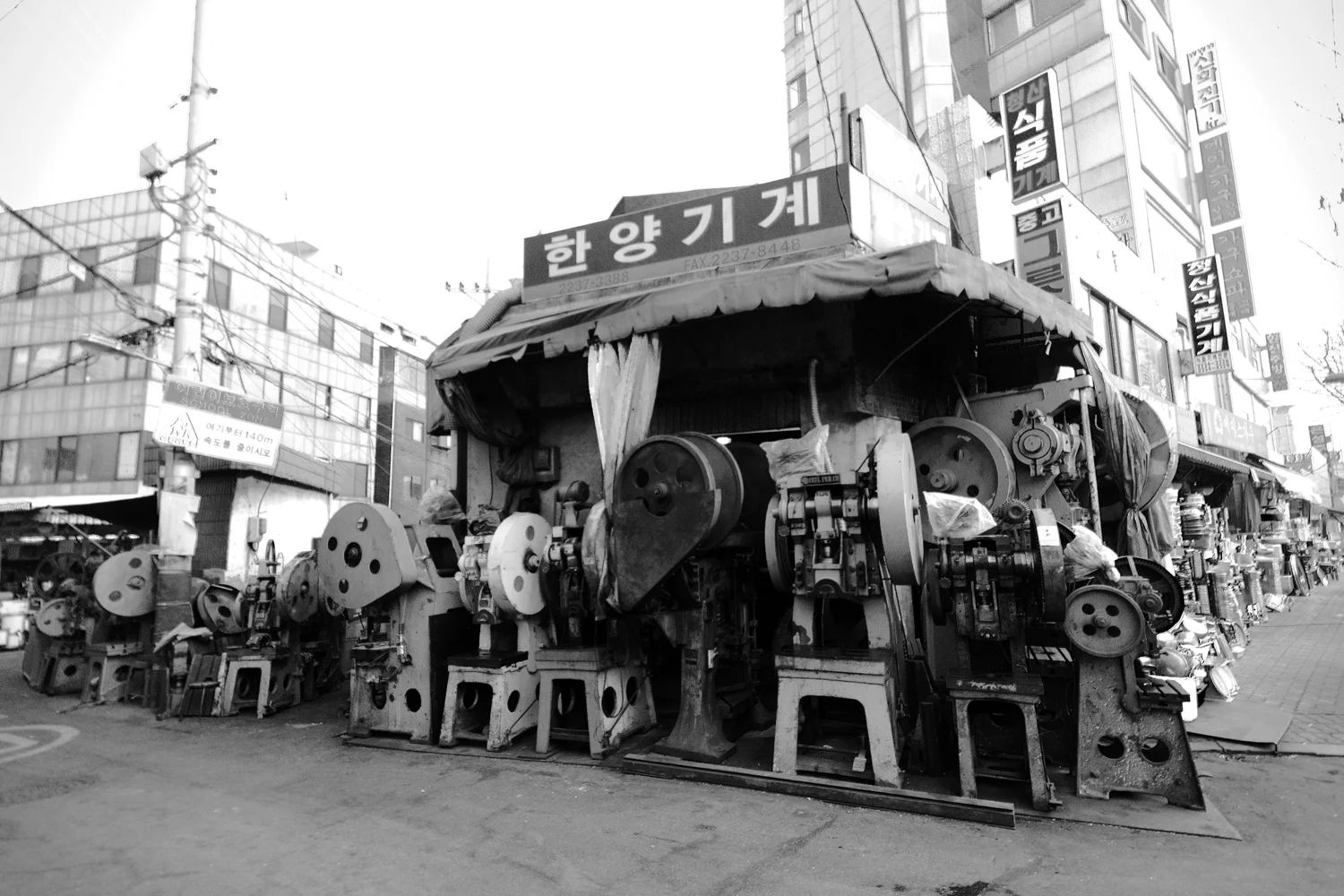 Out of Date Machines Overrun Sidewalk Seoul 2012