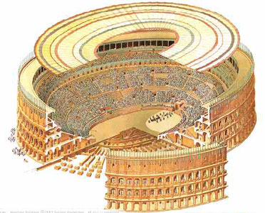 Computer rendition of Velarium in Ancient Rome