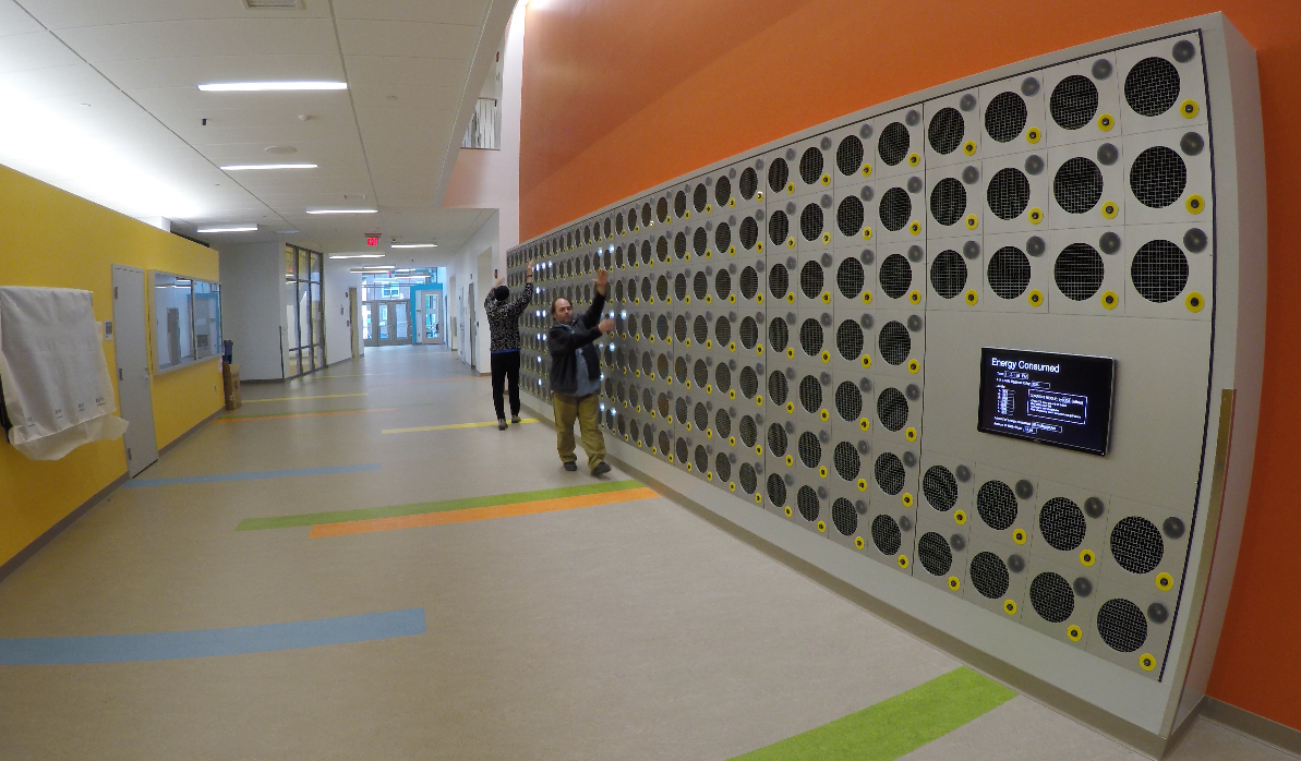 © 2015, PhenomenArts, Inc. Christopher Janney, Artistic Director Photo: PhenomenArts, Inc. MLK School installation in East Cambridge
