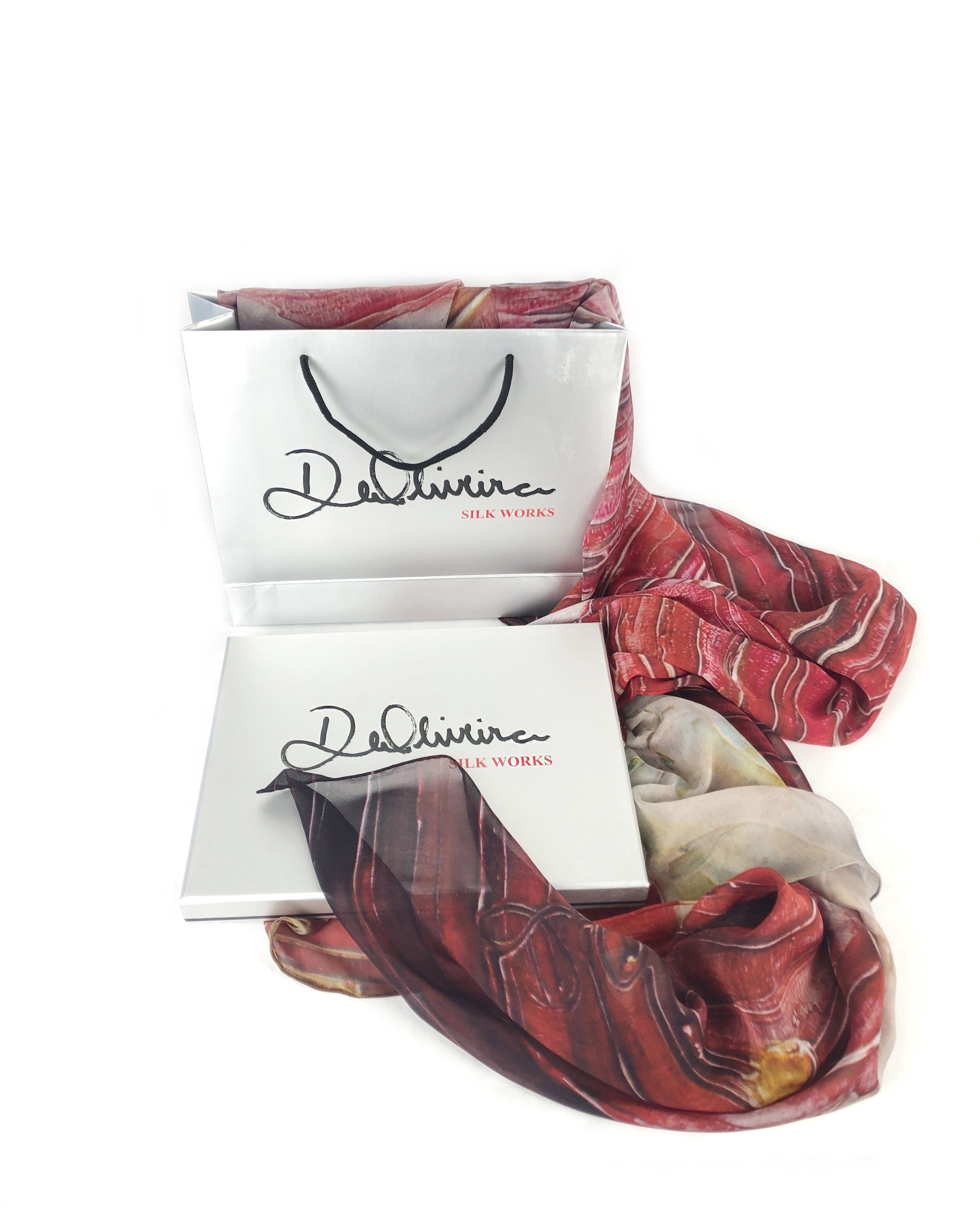  Included with each scarf is an Artist signature box and bag suitable to its collection.   For more information please contact us here.  