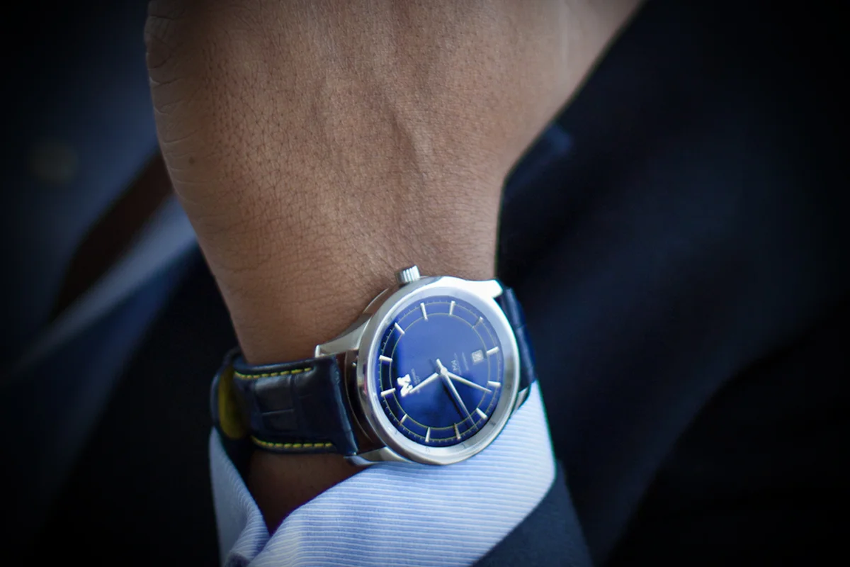 Game Changer + Maize & Blue Alligator Leather Strap