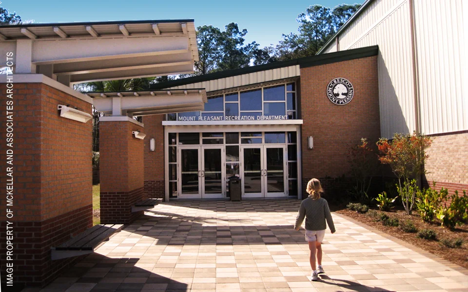 ​Recreation CenterTown of Mt PleasantThe recreation center for the Town of Mt. Pleasant includes a gymnasium, support spaces and administrative offices.