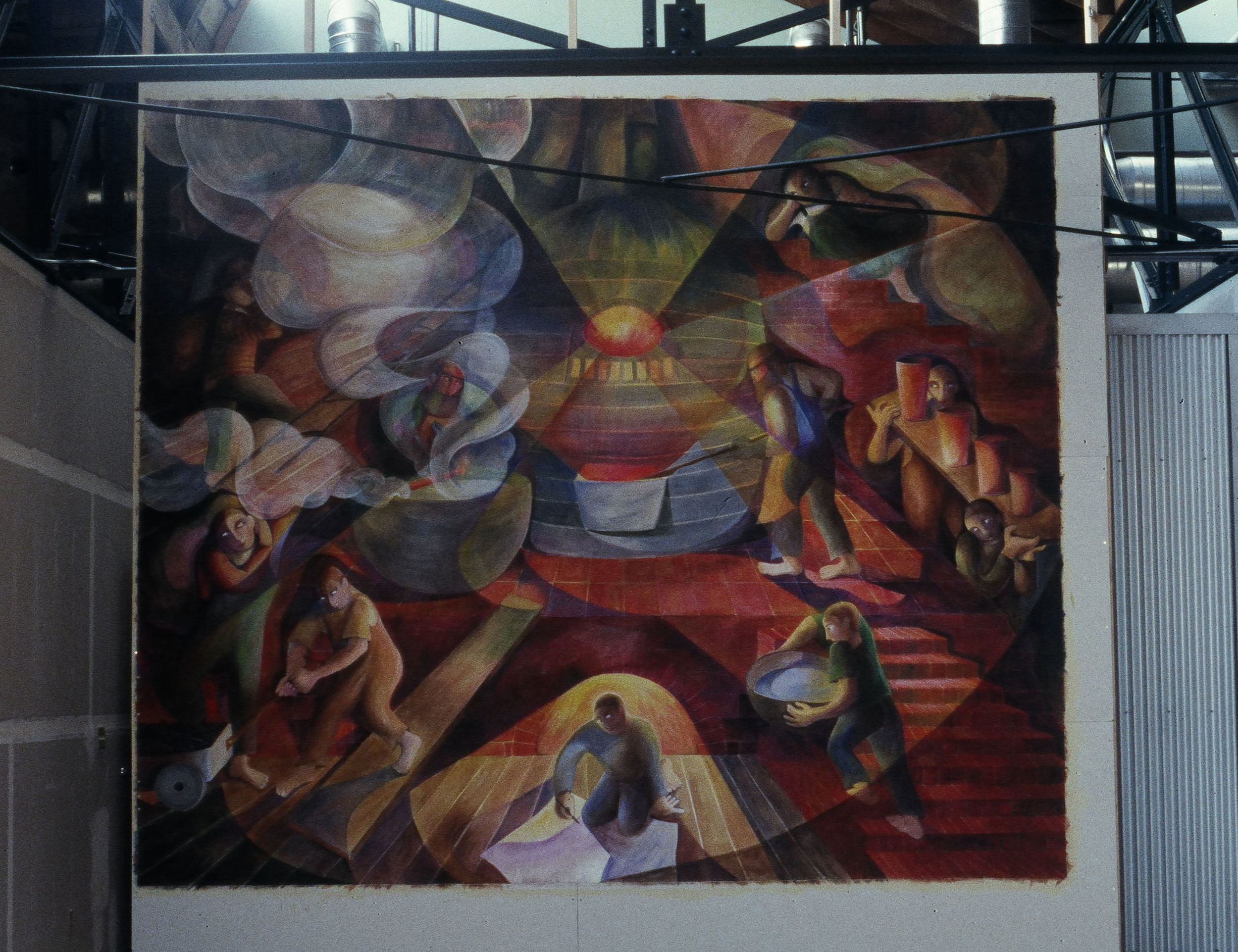  "Rainier Oven Building Mural", acrylic on canvas, 16'x14', 1998 