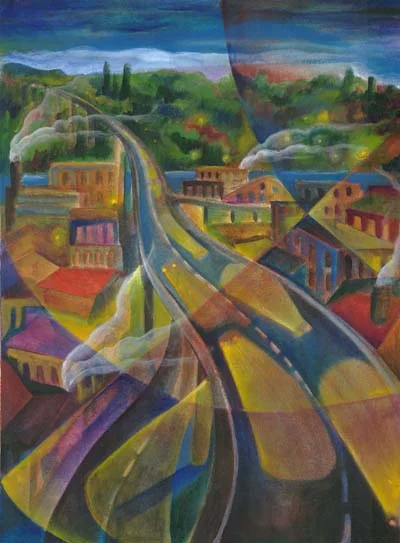 "Harriet's Viaduct", acrylic on canvas, 16"x20", 2005