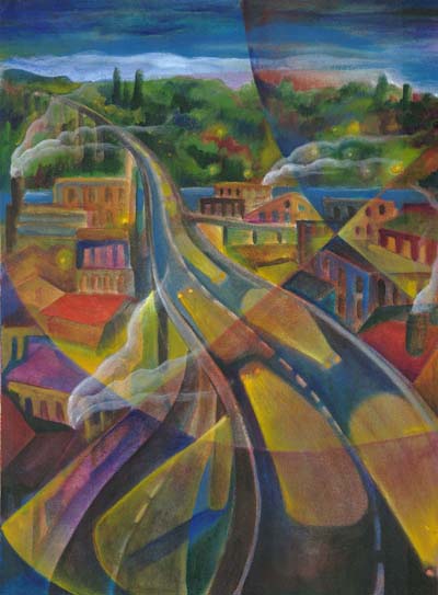  "Harriet's Viaduct", acrylic on canvas, 16"x20", 2005 