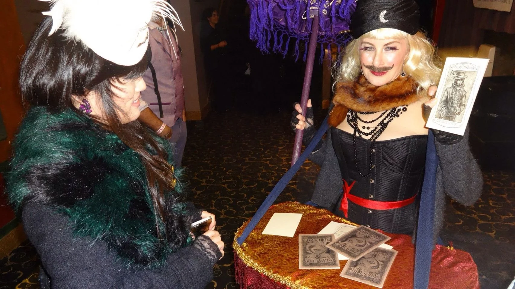 The MM cards and Lady Fortuna told miss-fortunes to guests waiting for their Test