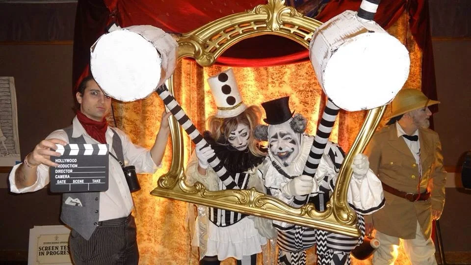 The Dark Harlequins appeared to 'irritain' Edwardian Ball guests