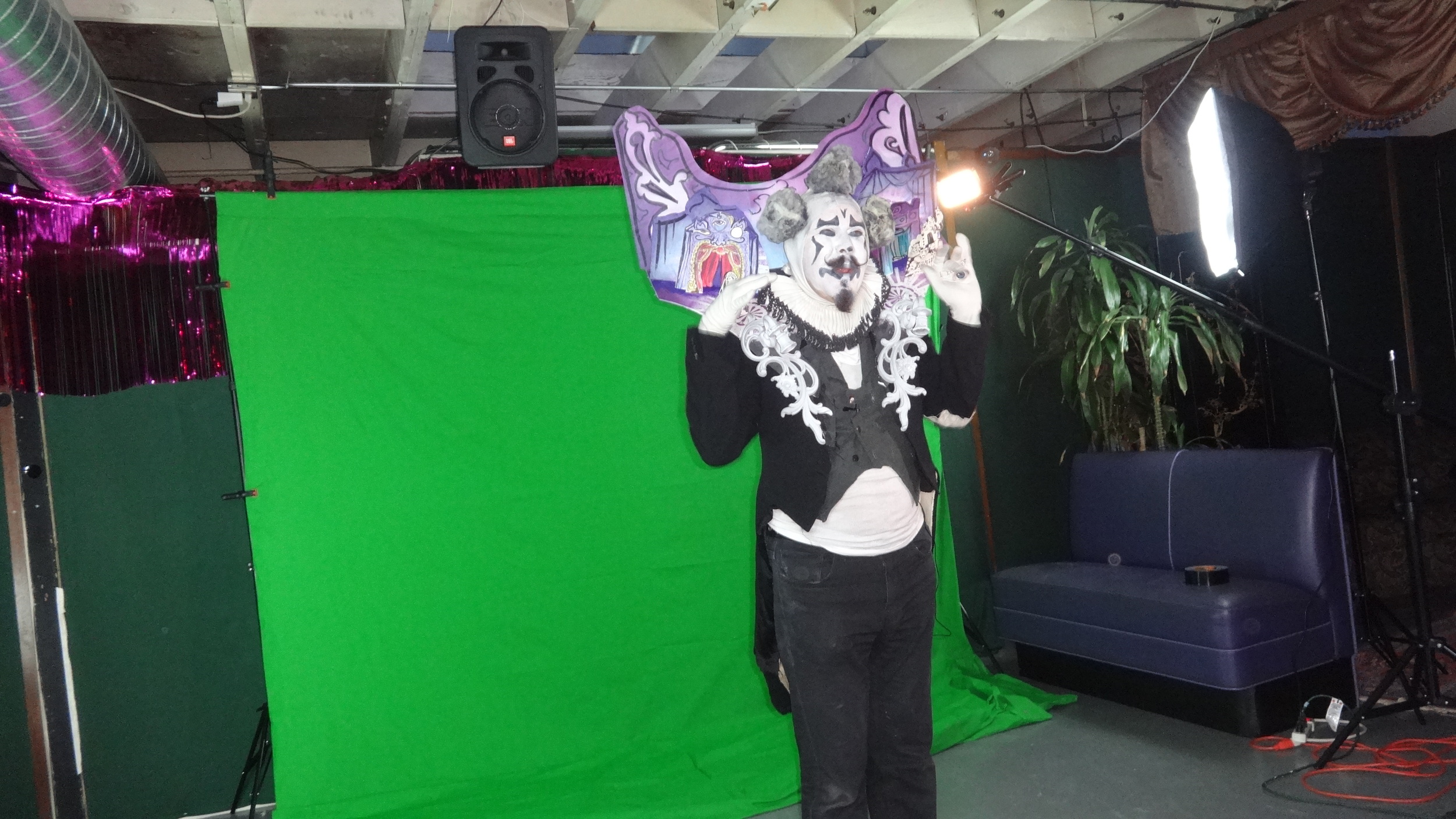Behind the scenes at the green screen shoot for Mystic Midway augmented reality content