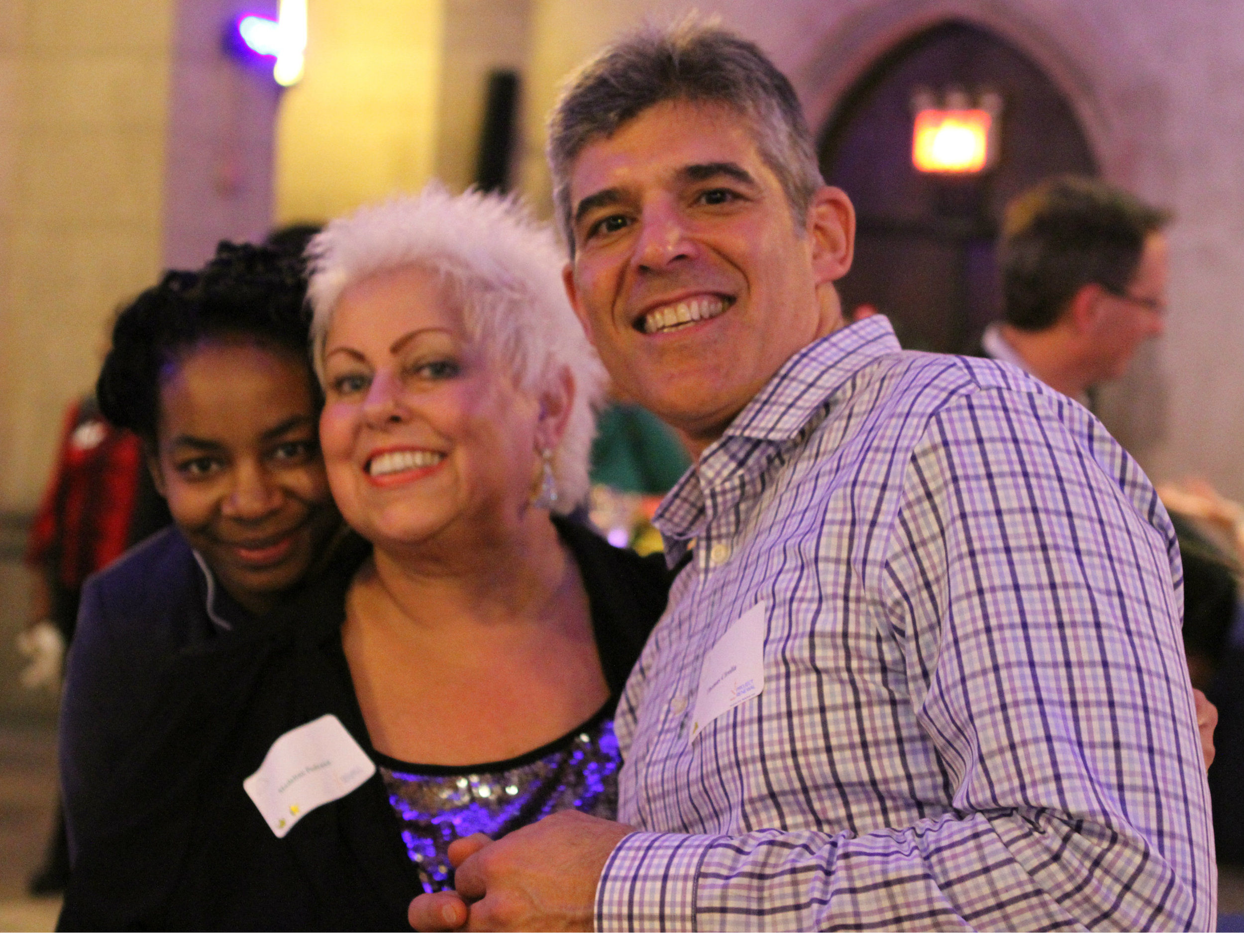 Madeline Pedraza (center) with Denise Townes (left) and Thomas Ciriolia (right).