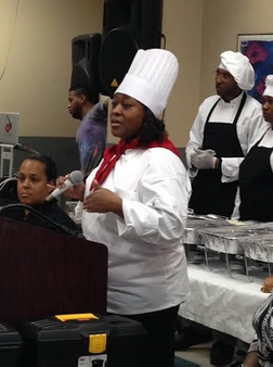 Salutatorian Rebecca Seraphin, who was recently hired at her internship site, speaks at the graduation ceremony.
