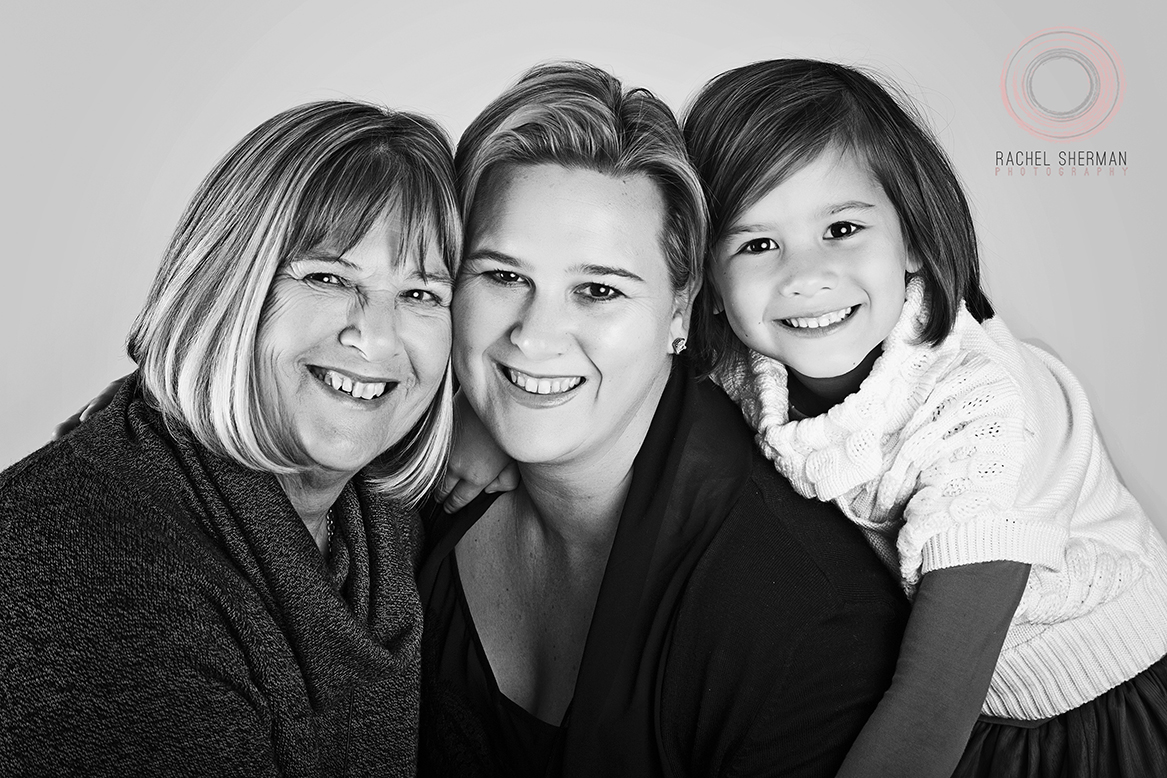 This pic is of me, my mother and my daughter - we took it in the studio on Mothers' Day. I set everyone up with the correct lighting and poses and used the remote to take the shot. It's seriously one of my favourite shots ever.
