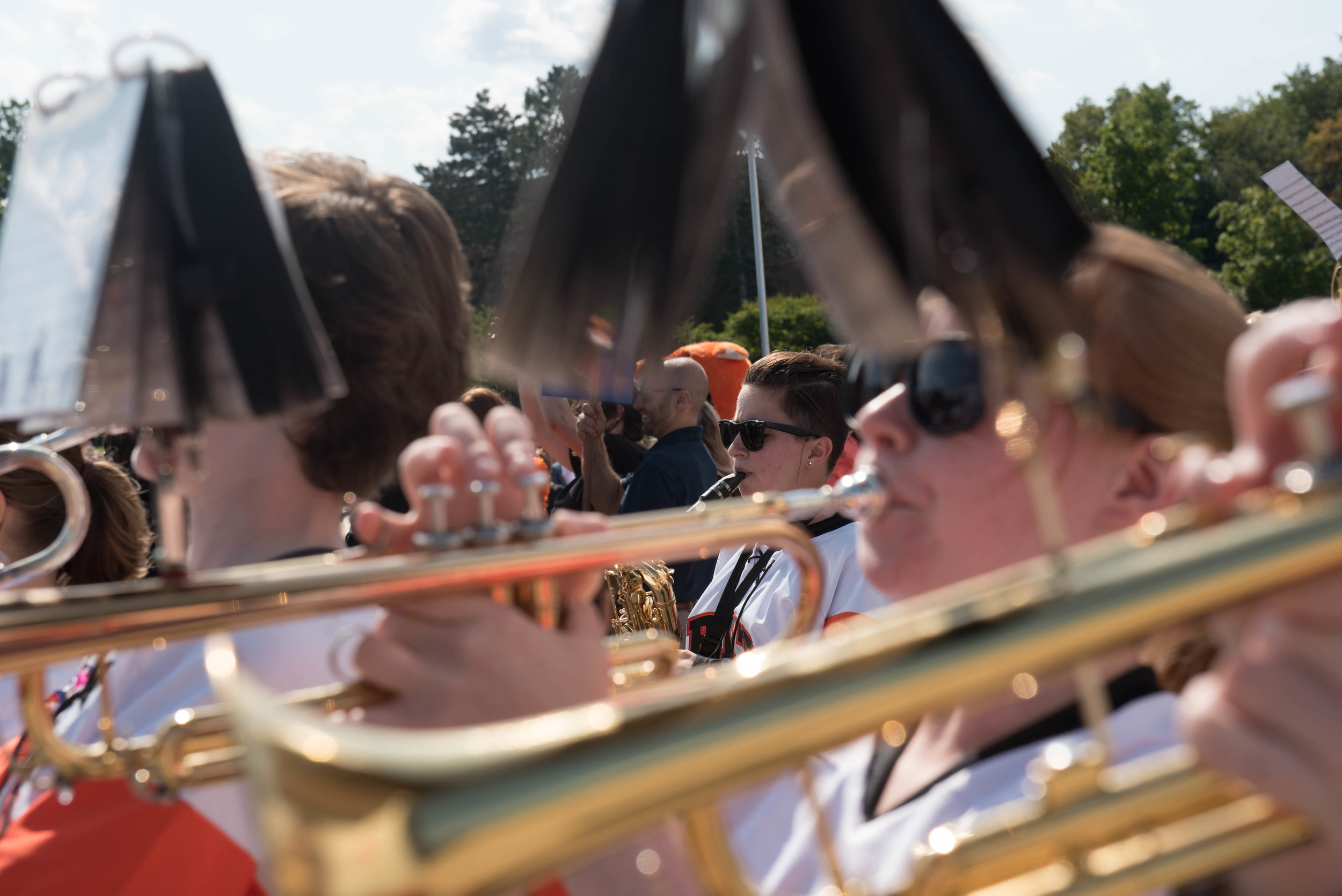 RIT's pep band is completely student-run and performs at all large university events.