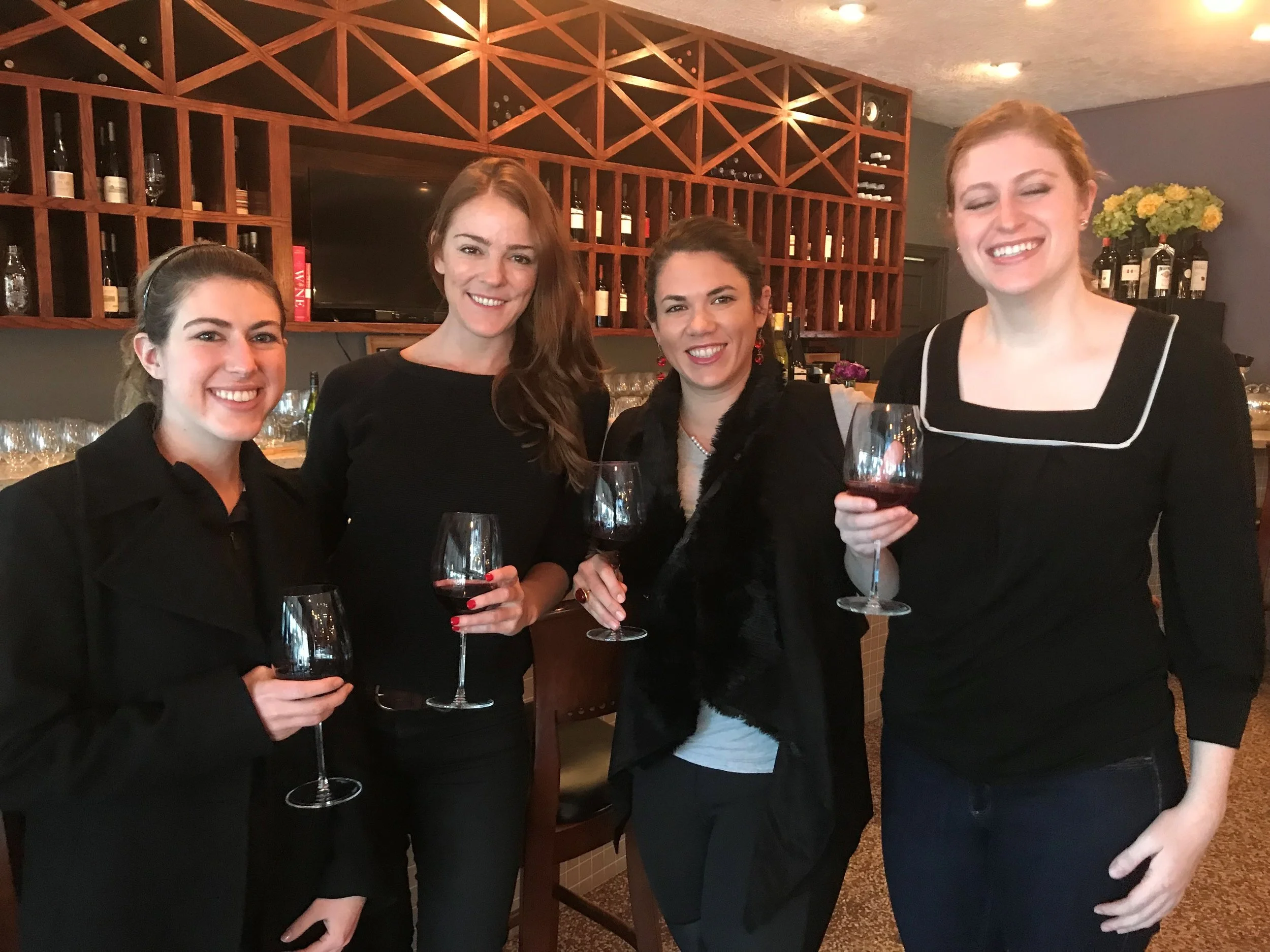 elena's group recently hosted a wine event that brought together group members, faculty, staff, and recent alumni.