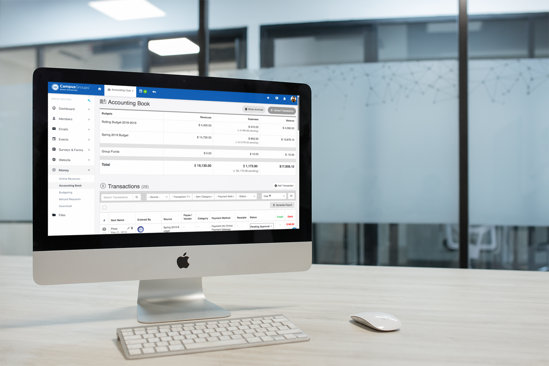 Manage group finances with tools for tracking revenue and expenditures, plus budget approval processes - learn more