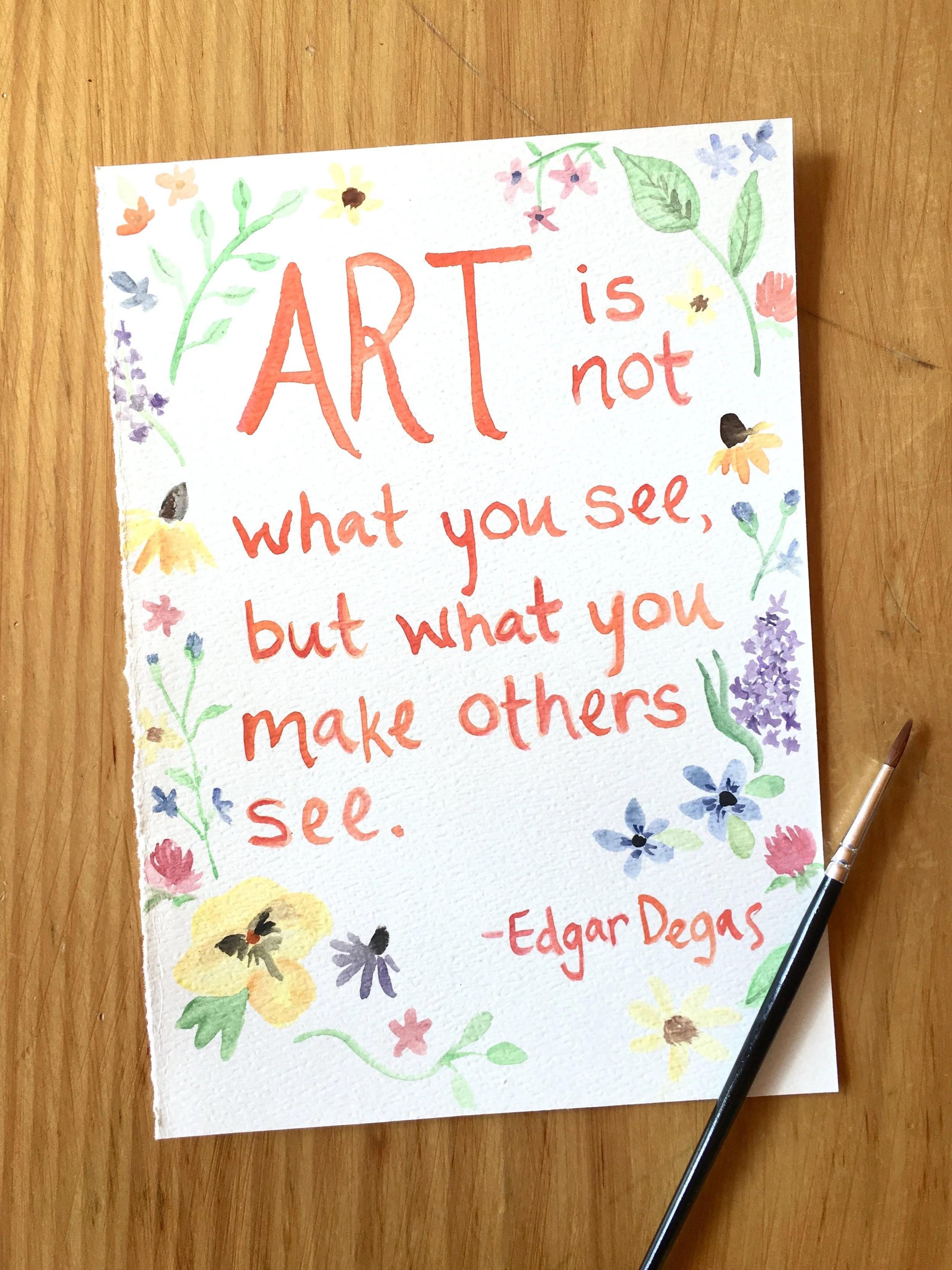 "Art is not what you see, but what you make others see." News