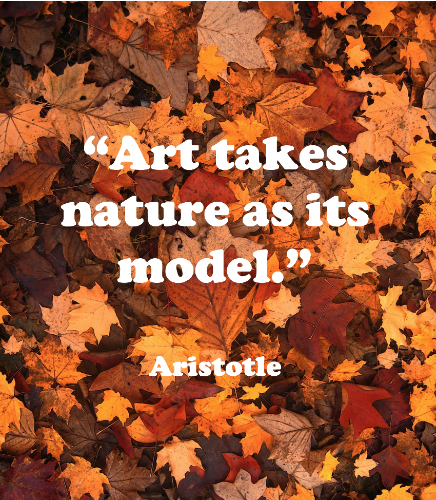 "Art takes nature as its model"