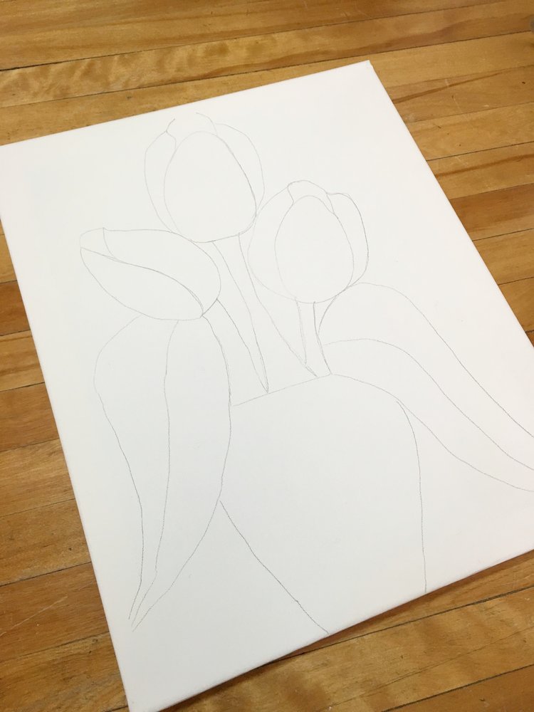 how to transfer drawing to canvas with transfer paper